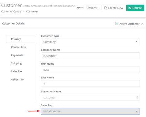 HOW TO ASSIGN A SALES REP TO A